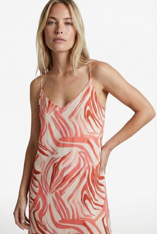 G-maxx jurk Thyra sand/cranberry
