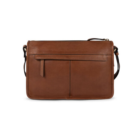 Bag2Bag leren schoudertas Siena cognac