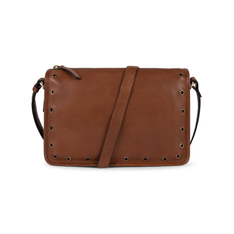 Bag2Bag leren schoudertas Siena cognac