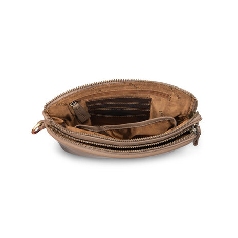 Bag2Bag leren cross body bag Perugia dark stone