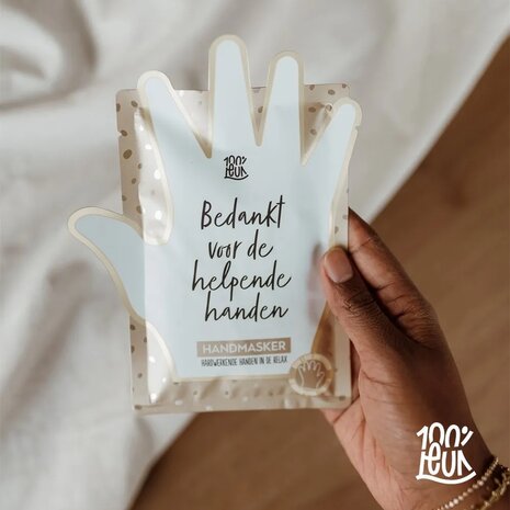 100% Leuk handmasker - helpende handjes