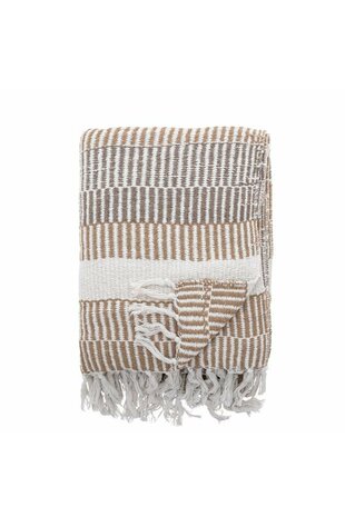 Bloomingville plaid isnel naturel *gerecycled katoen*