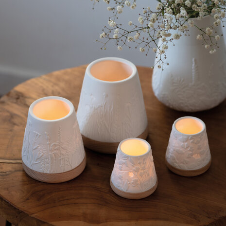 R&auml;der mini windlicht po&euml;zie bloemen