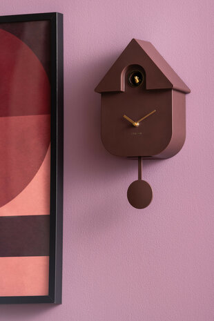Wandklok Cuckoo earth brown
