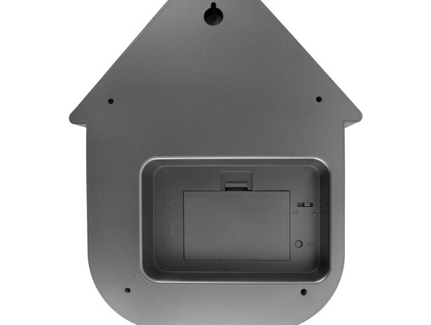 Wandklok Cuckoo metallic dark grey
