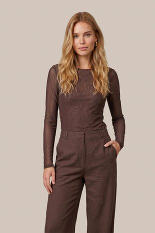 CS The Label Tanea top mocha brown
