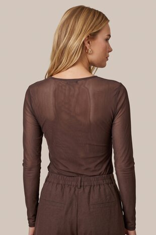 CS The Label Tanea top mocha brown