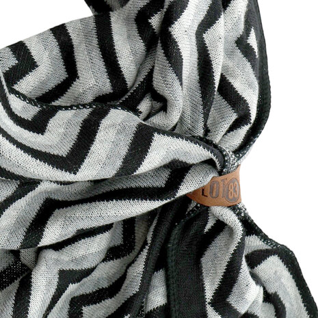 Lot83 sjaal Lizzy zwart