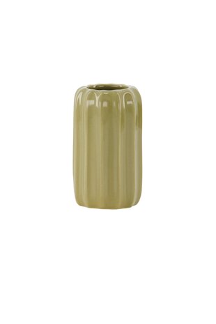 Zusss klein vaasje groen ribbel