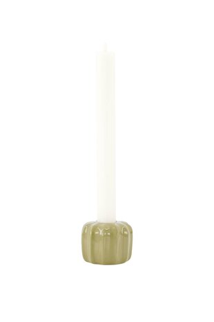 Zusss kandelaar keramiek ribbel groen