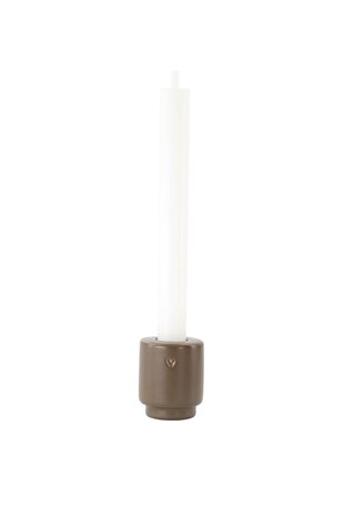Zusss kandelaar keramiek hartje bruin