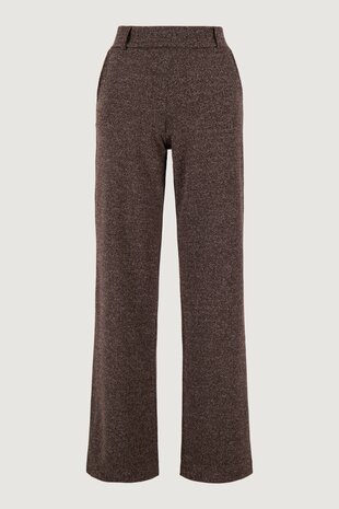 Zusss tweed stretch broek bruin