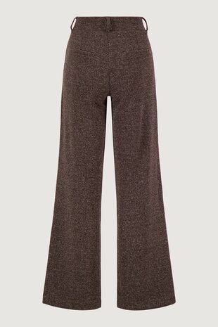 Zusss tweed stretch broek bruin