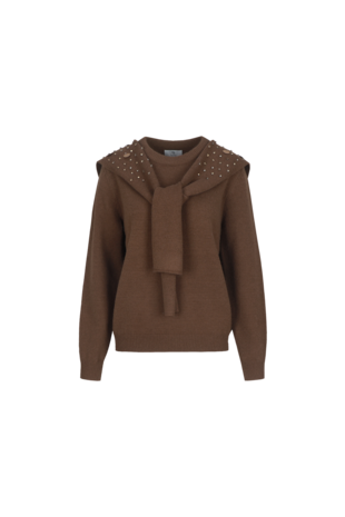 CS The Label trui Kimmie walnut