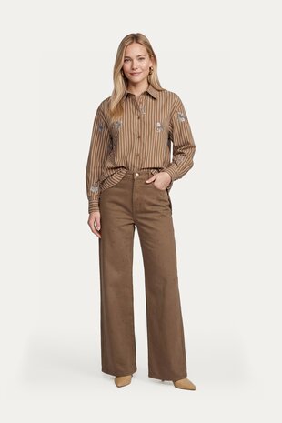 CS The Label Lot blouse camel/offwhite