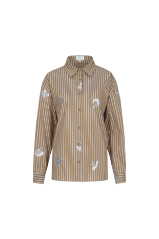 CS The Label Lot blouse camel/offwhite