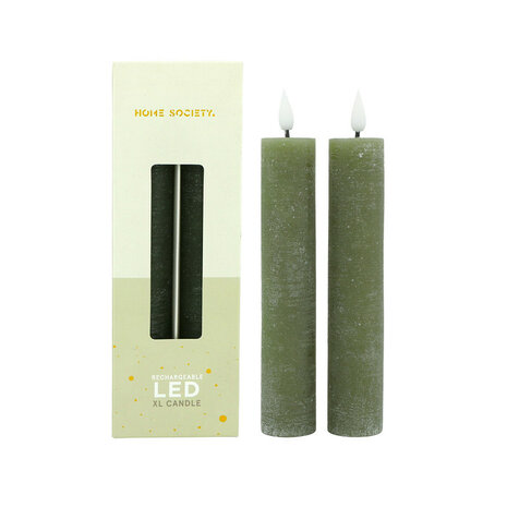 Led set/2 XL dinerkaars oplaadbaar groen