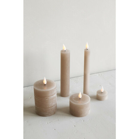 Led set/2 XL dinerkaars oplaadbaar beige