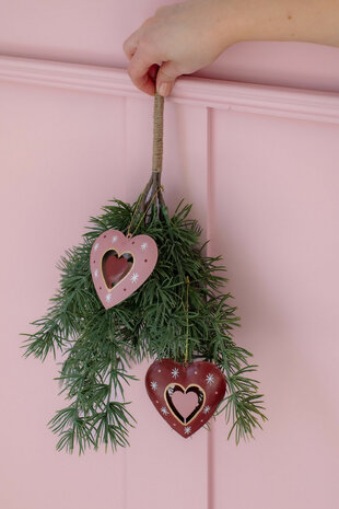 Hanger hart roze 2/assorti
