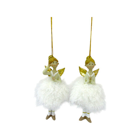 Hanger engel Mia wit/beige