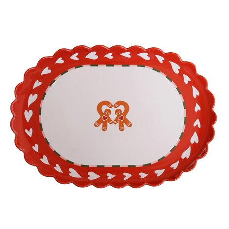 Grote ovale schaal gingerbread man
