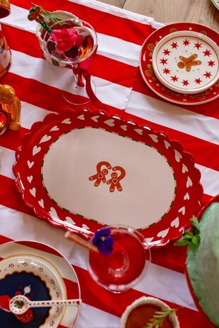 Grote ovale schaal gingerbread man
