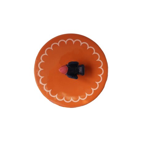 Jar oranje met vogels