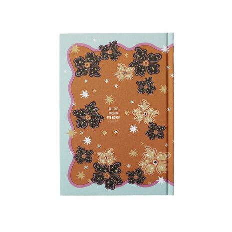 Notitieboekje oranje bloemen