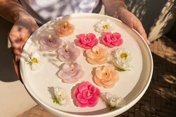Drijfkaarsjes bloem set van 9