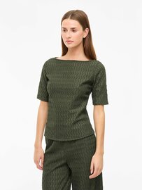 Vila boothals top Viromila groen *gerecycled polyester*