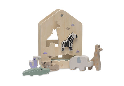 Houten sorteerstoof - jungle mambo