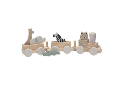 Houten speelgoedtrein jungle jambo