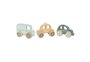 Houten auto op wielen on the go - set 3